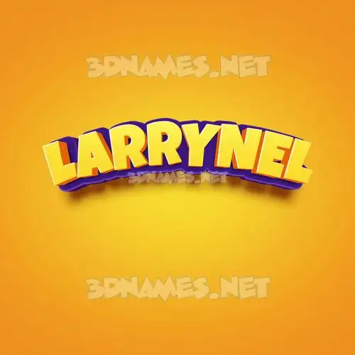 larrynel in Orange Toon style - 3D name wallpaper