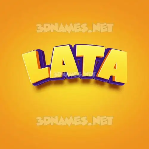 lata in Orange Toon style - 3D name wallpaper lata in Orange Toon style - 3D name wallpaper
