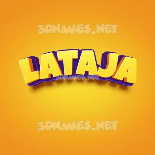 lataja in Orange Toon style - 3D name wallpaper lataja in Orange Toon style - 3D name wallpaper