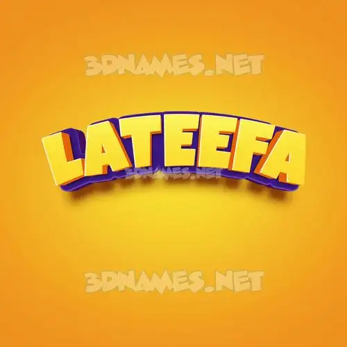 lateefa in Orange Toon style - 3D name wallpaper lateefa in Orange Toon style - 3D name wallpaper