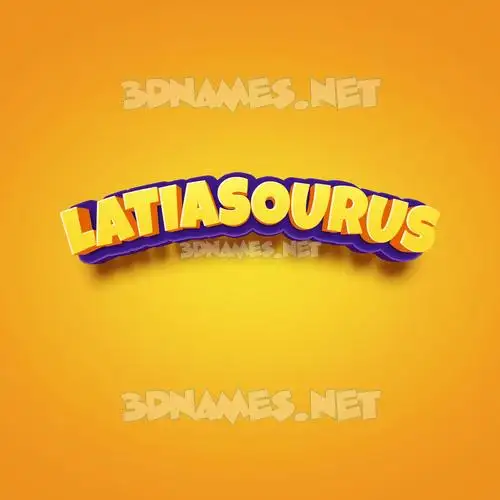 latiasourus in Orange Toon style - 3D name wallpaper latiasourus in Orange Toon style - 3D name wallpaper
