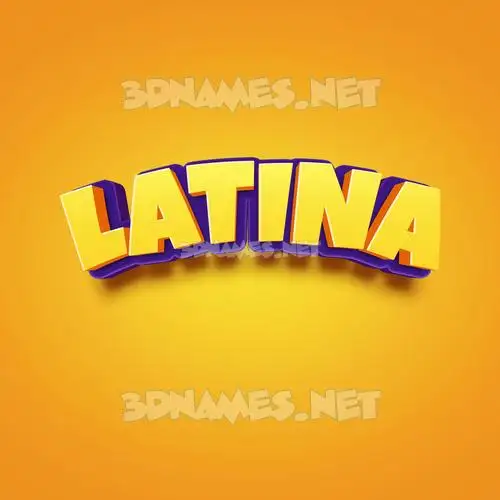 latina in Orange Toon style - 3D name wallpaper latina in Orange Toon style - 3D name wallpaper