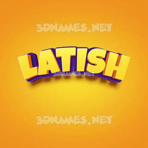 latish in Orange Toon style - 3D name wallpaper latish in Orange Toon style - 3D name wallpaper
