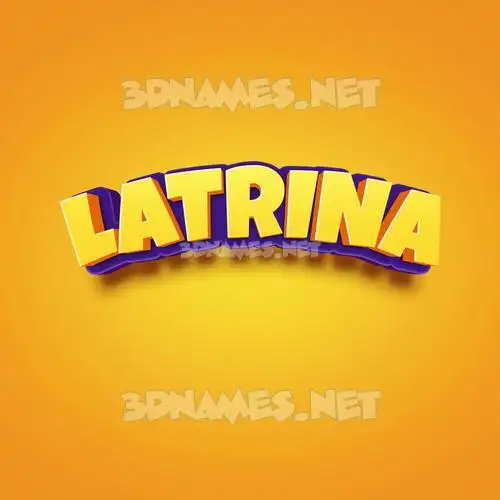 latrina in Orange Toon style - 3D name wallpaper latrina in Orange Toon style - 3D name wallpaper
