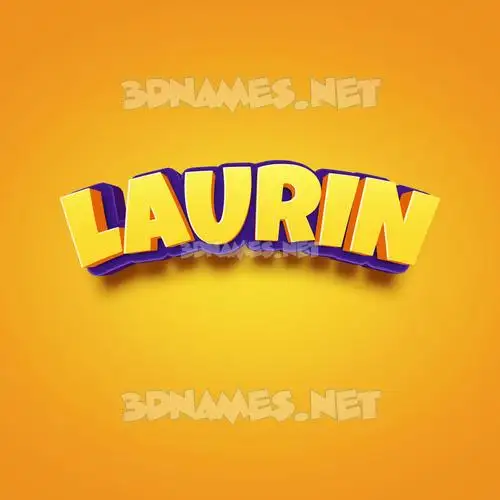 laurin in Orange Toon style - 3D name wallpaper