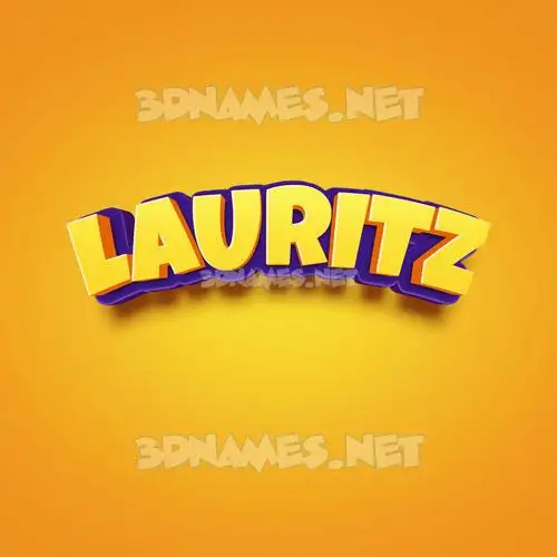 lauritz in Orange Toon style - 3D name wallpaper lauritz in Orange Toon style - 3D name wallpaper