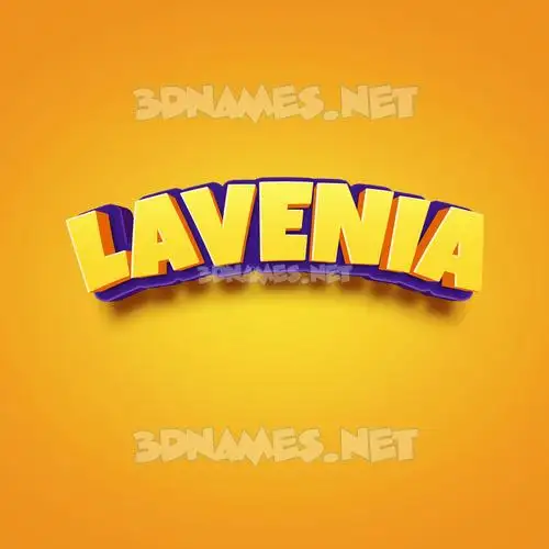 lavenia in Orange Toon style - 3D name wallpaper