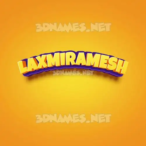 laxmiramesh in Orange Toon style - 3D name wallpaper