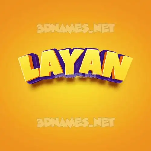 layan in Orange Toon style - 3D name wallpaper layan in Orange Toon style - 3D name wallpaper