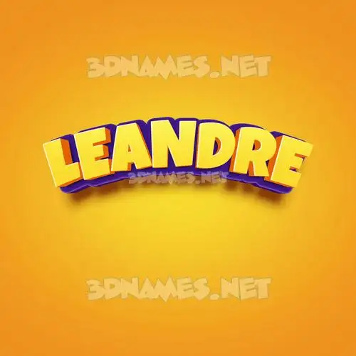 leandre in Orange Toon style - 3D name wallpaper leandre in Orange Toon style - 3D name wallpaper