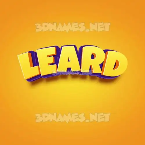 leard in Orange Toon style - 3D name wallpaper leard in Orange Toon style - 3D name wallpaper