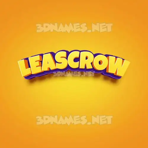 leascrow in Orange Toon style - 3D name wallpaper leascrow in Orange Toon style - 3D name wallpaper
