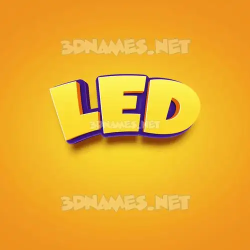 led in Orange Toon style - 3D name wallpaper led in Orange Toon style - 3D name wallpaper