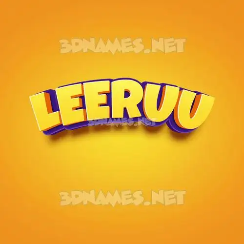 leeruu in Orange Toon style - 3D name wallpaper leeruu in Orange Toon style - 3D name wallpaper