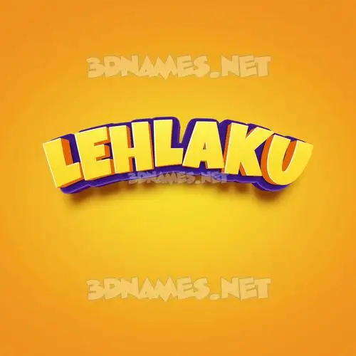 lehlaku in Orange Toon style - 3D name wallpaper lehlaku in Orange Toon style - 3D name wallpaper