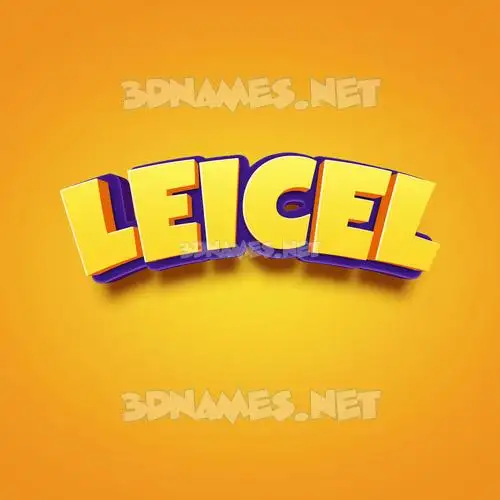 leicel in Orange Toon style - 3D name wallpaper leicel in Orange Toon style - 3D name wallpaper