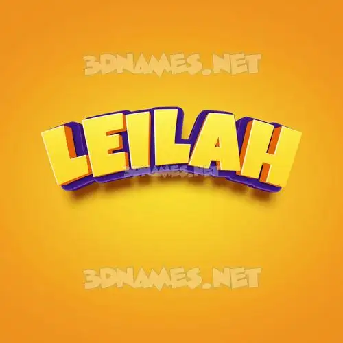 leilah in Orange Toon style - 3D name wallpaper leilah in Orange Toon style - 3D name wallpaper