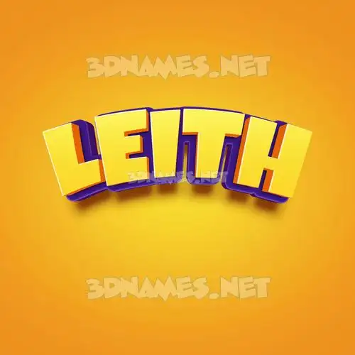 leith in Orange Toon style - 3D name wallpaper leith in Orange Toon style - 3D name wallpaper