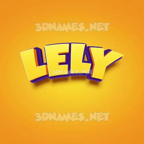 lely in Orange Toon style - 3D name wallpaper lely in Orange Toon style - 3D name wallpaper