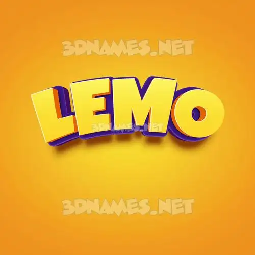 lemo in Orange Toon style - 3D name wallpaper lemo in Orange Toon style - 3D name wallpaper