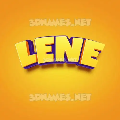 lene in Orange Toon style - 3D name wallpaper lene in Orange Toon style - 3D name wallpaper