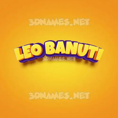 leo banuti in Orange Toon style - 3D name wallpaper leo banuti in Orange Toon style - 3D name wallpaper