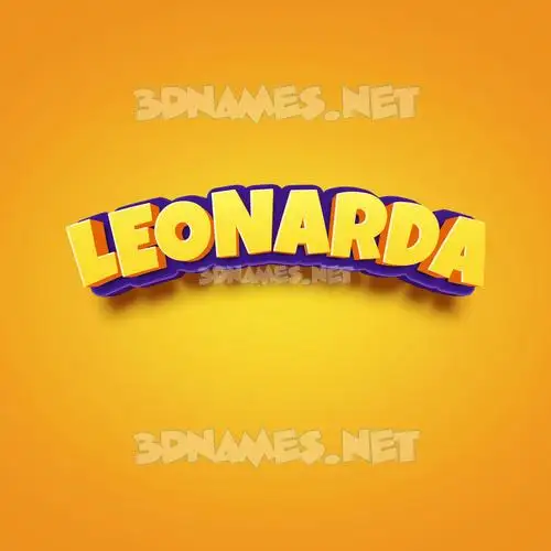 leonarda in Orange Toon style - 3D name wallpaper leonarda in Orange Toon style - 3D name wallpaper
