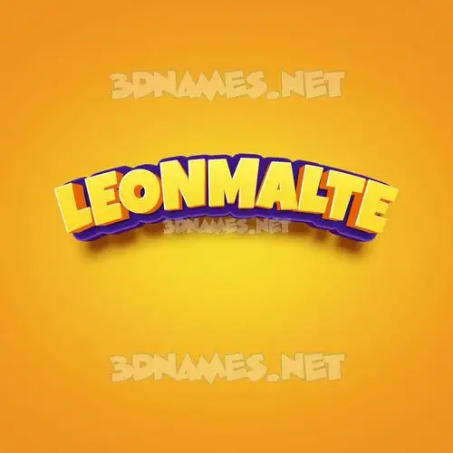 leonmalte in Orange Toon style - 3D name wallpaper leonmalte in Orange Toon style - 3D name wallpaper