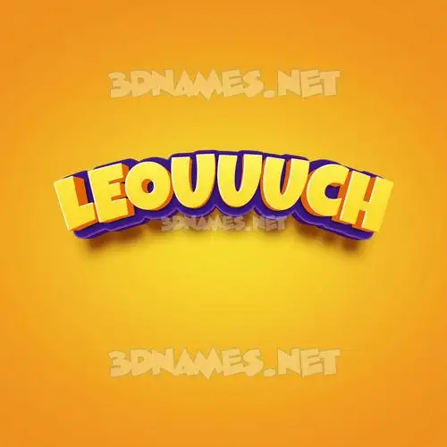 leouuuch in Orange Toon style - 3D name wallpaper leouuuch in Orange Toon style - 3D name wallpaper