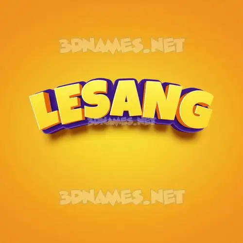 lesang in Orange Toon style - 3D name wallpaper lesang in Orange Toon style - 3D name wallpaper