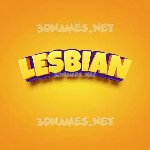 lesbian in Orange Toon style - 3D name wallpaper