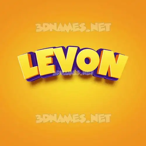 levon in Orange Toon style - 3D name wallpaper levon in Orange Toon style - 3D name wallpaper