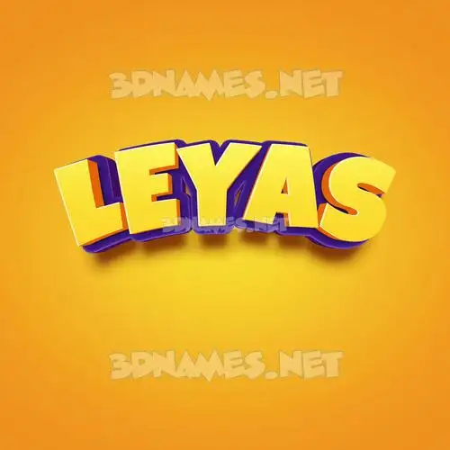 leyas in Orange Toon style - 3D name wallpaper leyas in Orange Toon style - 3D name wallpaper