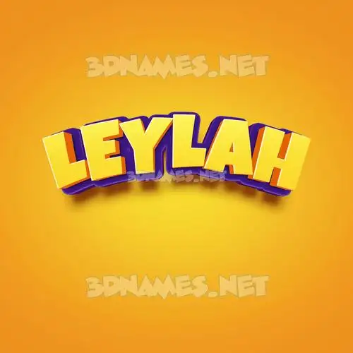 leylah in Orange Toon style - 3D name wallpaper