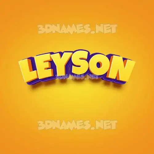 leyson in Orange Toon style - 3D name wallpaper leyson in Orange Toon style - 3D name wallpaper