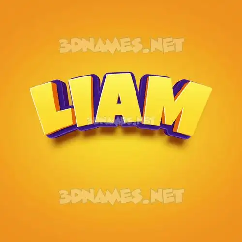 liam in Orange Toon style - 3D name wallpaper liam in Orange Toon style - 3D name wallpaper