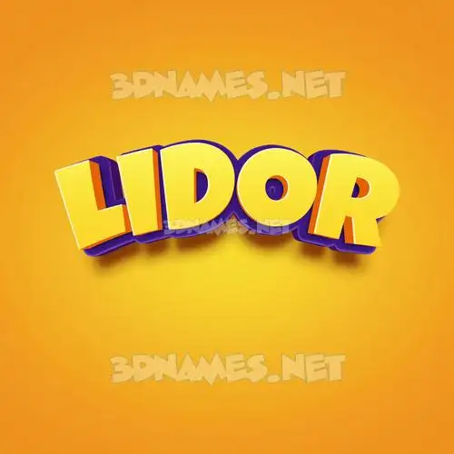 lidor in Orange Toon style - 3D name wallpaper lidor in Orange Toon style - 3D name wallpaper