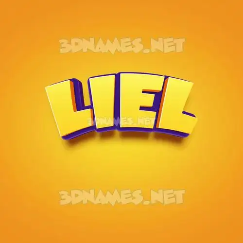liel in Orange Toon style - 3D name wallpaper