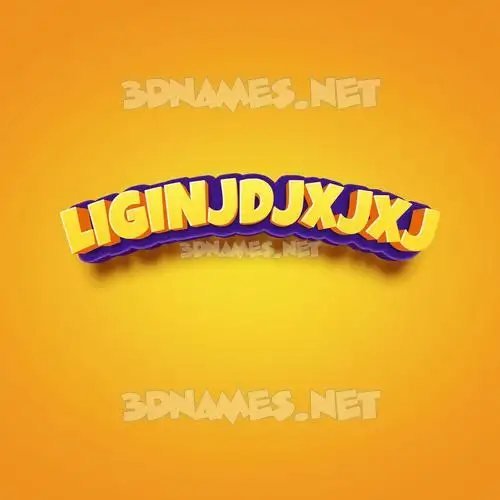 liginjdjxjxj in Orange Toon style - 3D name wallpaper
