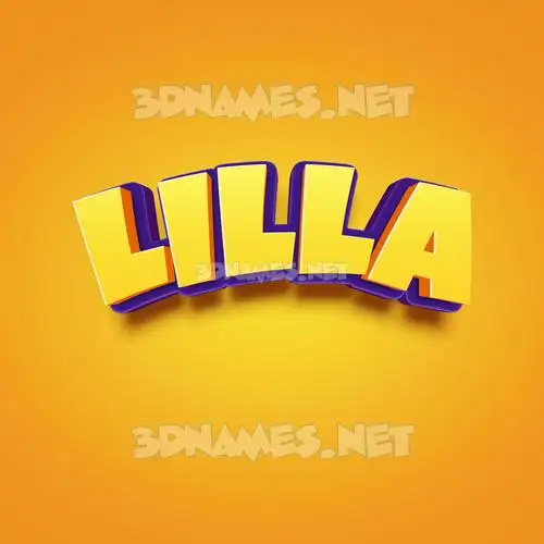 lilla in Orange Toon style - 3D name wallpaper lilla in Orange Toon style - 3D name wallpaper