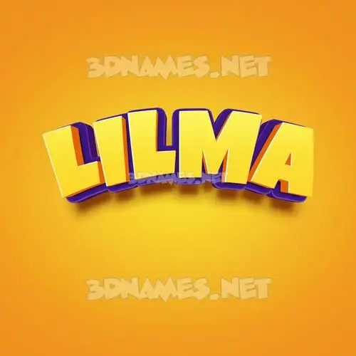 lilma in Orange Toon style - 3D name wallpaper