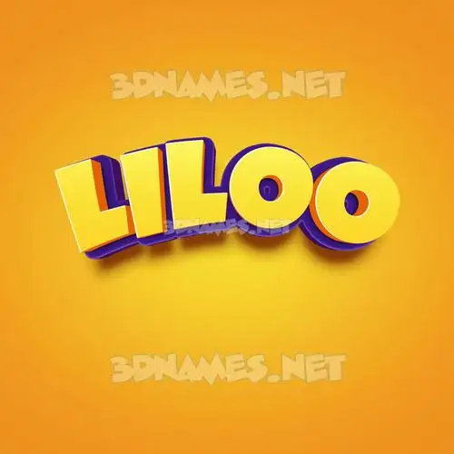 liloo in Orange Toon style - 3D name wallpaper liloo in Orange Toon style - 3D name wallpaper