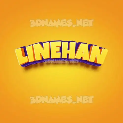 linehan in Orange Toon style - 3D name wallpaper linehan in Orange Toon style - 3D name wallpaper
