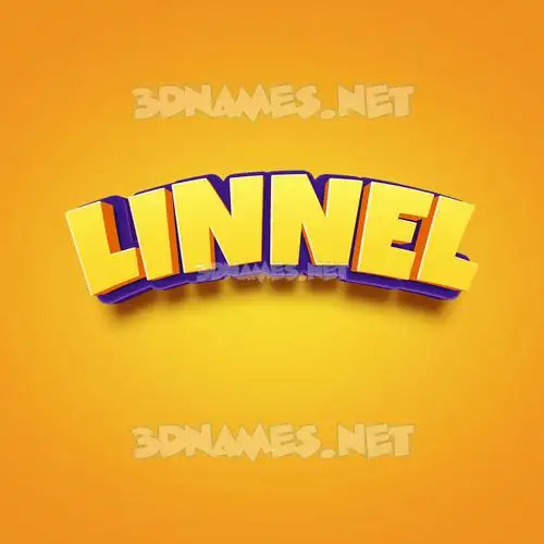 linnel in Orange Toon style - 3D name wallpaper