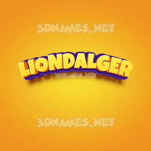 liondalger in Orange Toon style - 3D name wallpaper liondalger in Orange Toon style - 3D name wallpaper