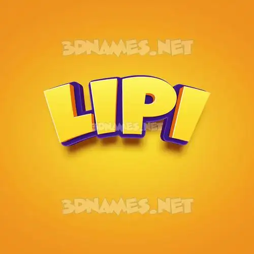 lipi in Orange Toon style - 3D name wallpaper lipi in Orange Toon style - 3D name wallpaper