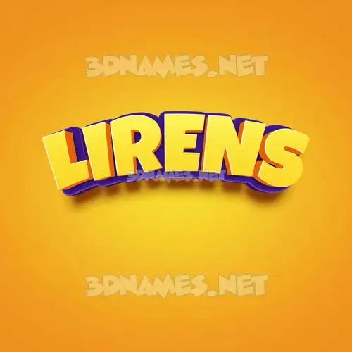 lirens in Orange Toon style - 3D name wallpaper lirens in Orange Toon style - 3D name wallpaper