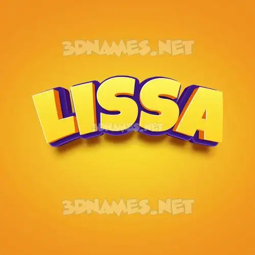 lissa in Orange Toon style - 3D name wallpaper lissa in Orange Toon style - 3D name wallpaper