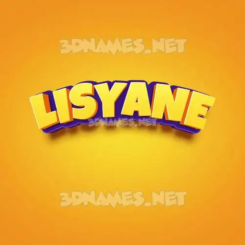 lisyane in Orange Toon style - 3D name wallpaper lisyane in Orange Toon style - 3D name wallpaper