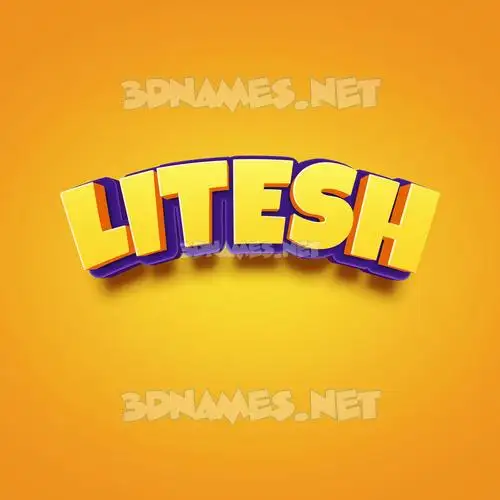 litesh in Orange Toon style - 3D name wallpaper litesh in Orange Toon style - 3D name wallpaper